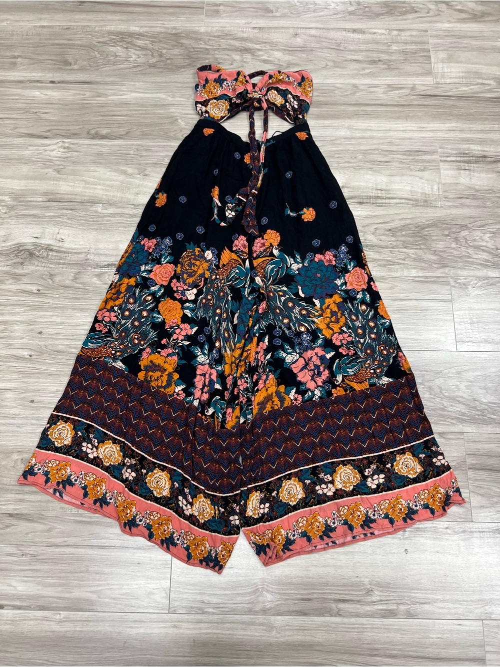 Free People Bali Birds of Paradise Jumpsuit Size S - Picture 4 of 13
